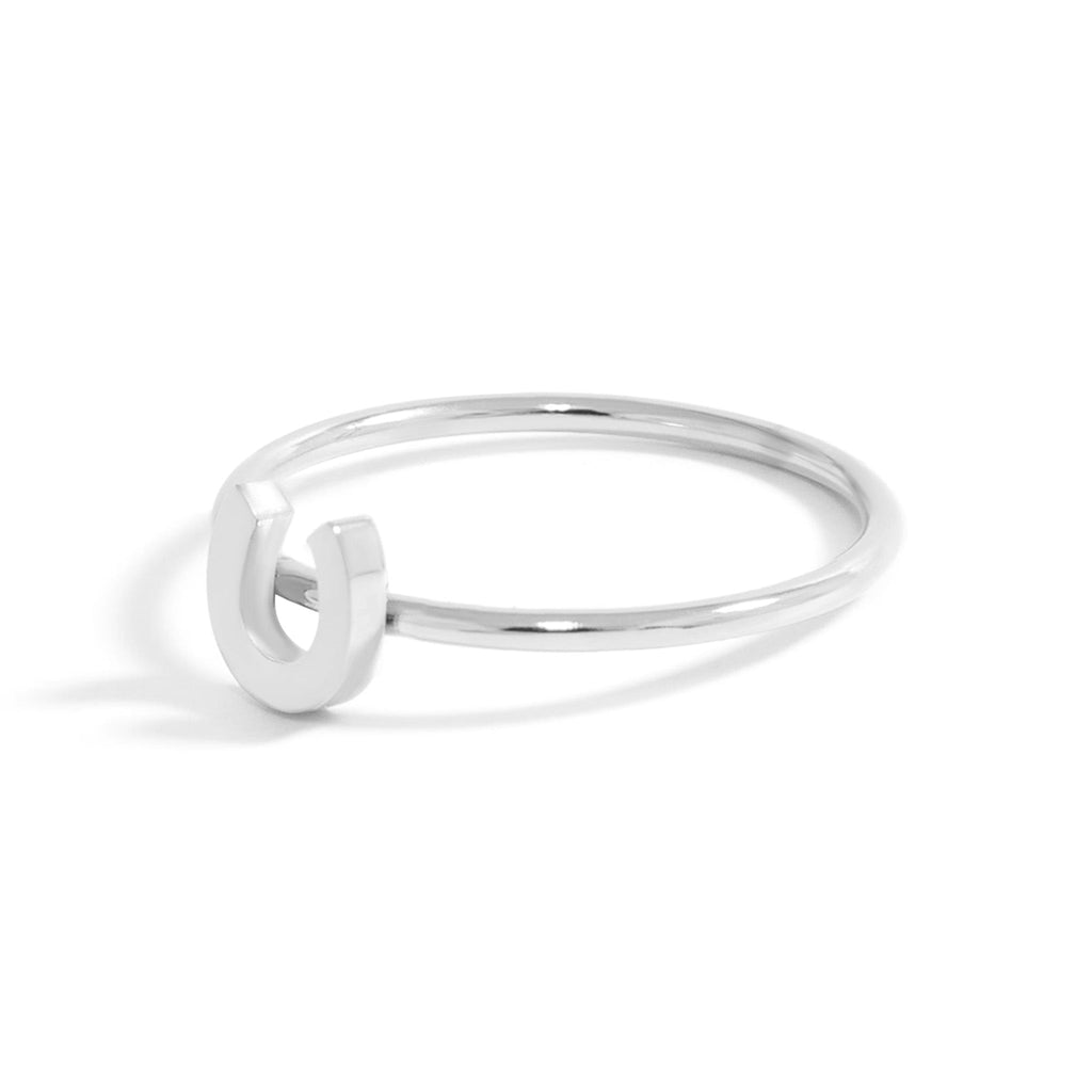 Horseshoe Symbol Ring - 18K Gold Stainless Steel | Hypoallergenic Stackable Jewelry - Ring | Sunflower Soul Boutique