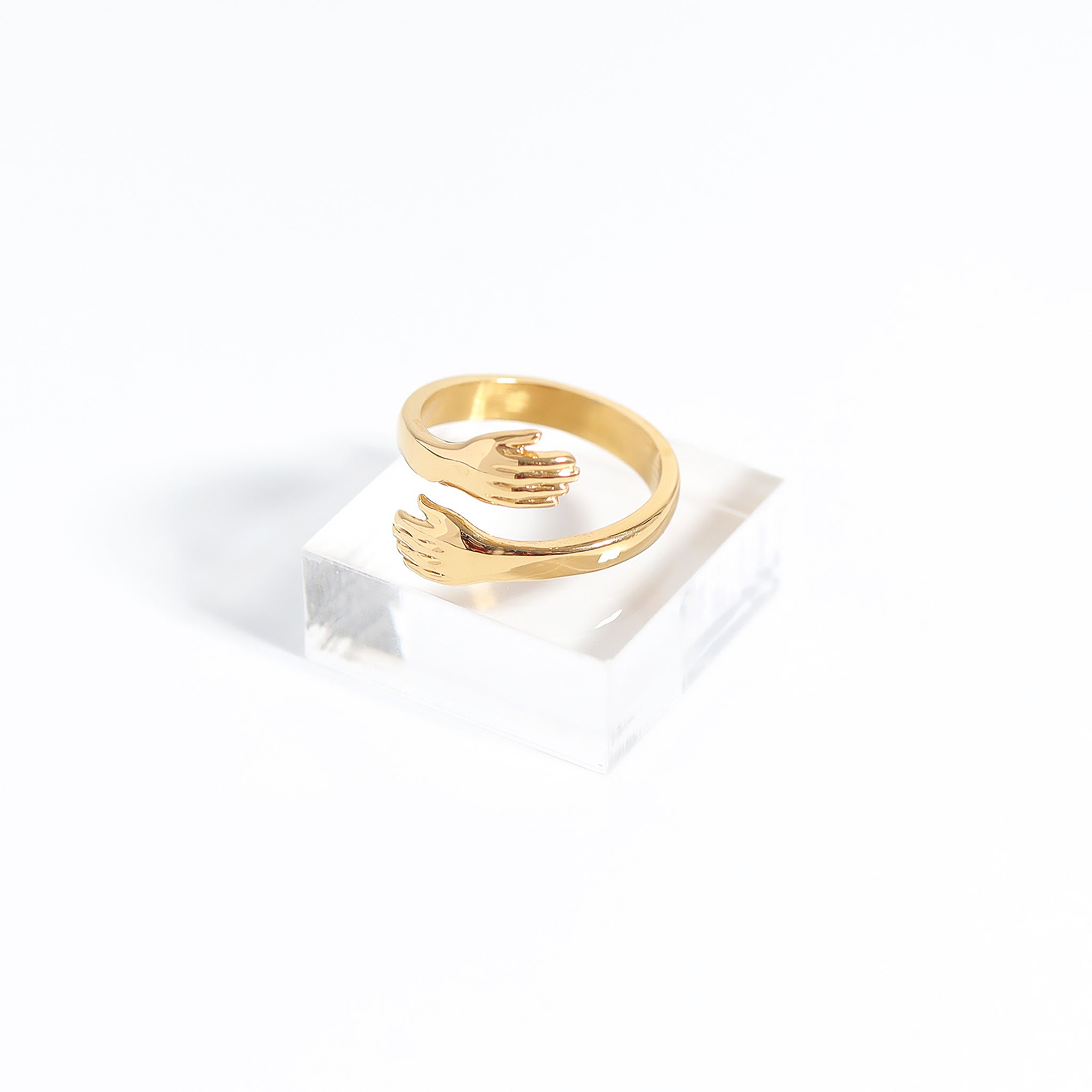 Gold Hug Ring – 18K Gold Durable Stainless Steel Ring | Hypoallergenic Jewelry Gift