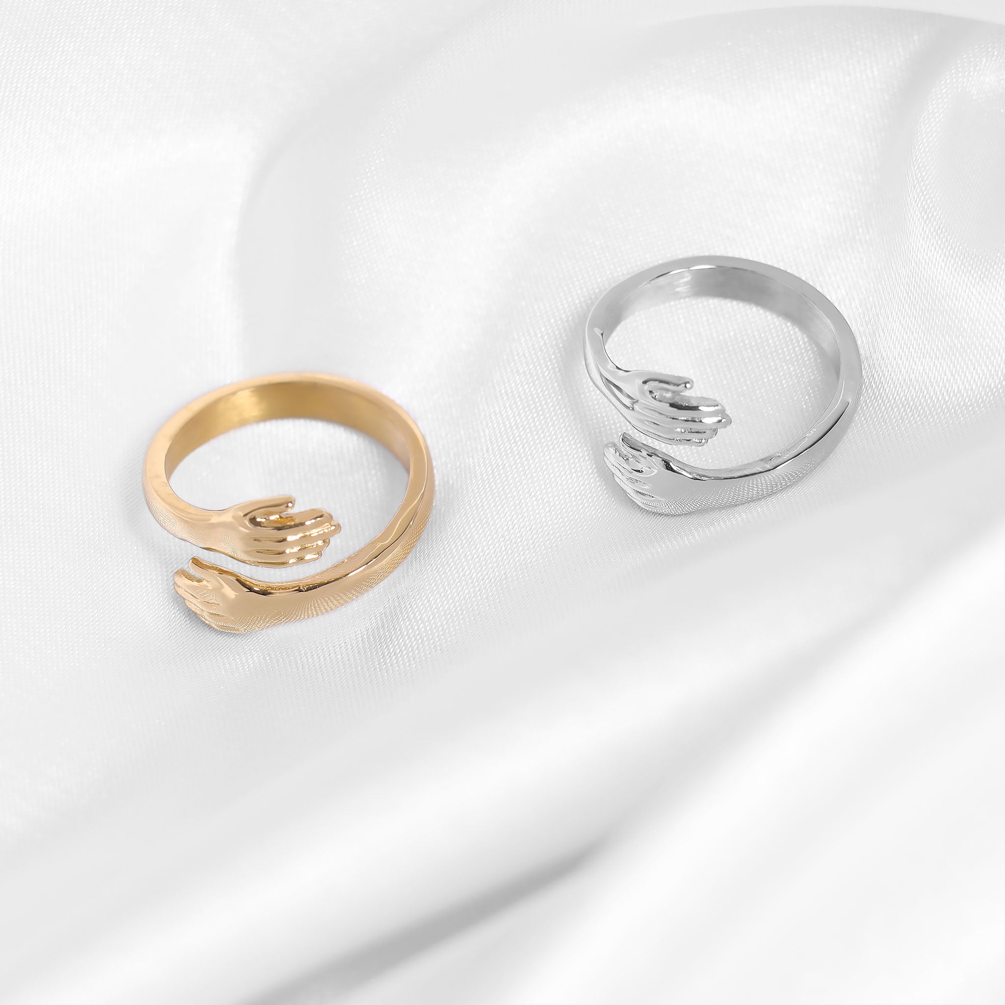 Gold Hug Ring – 18K Gold Durable Stainless Steel Ring | Hypoallergenic Jewelry Gift