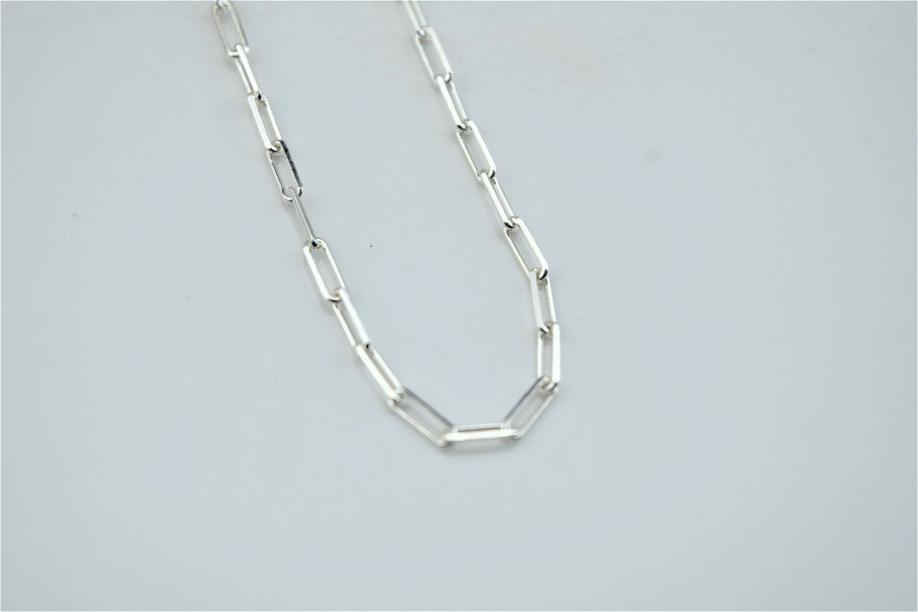 Delicate Gold Choker Necklace, 925 Sterling Silver Link Chain