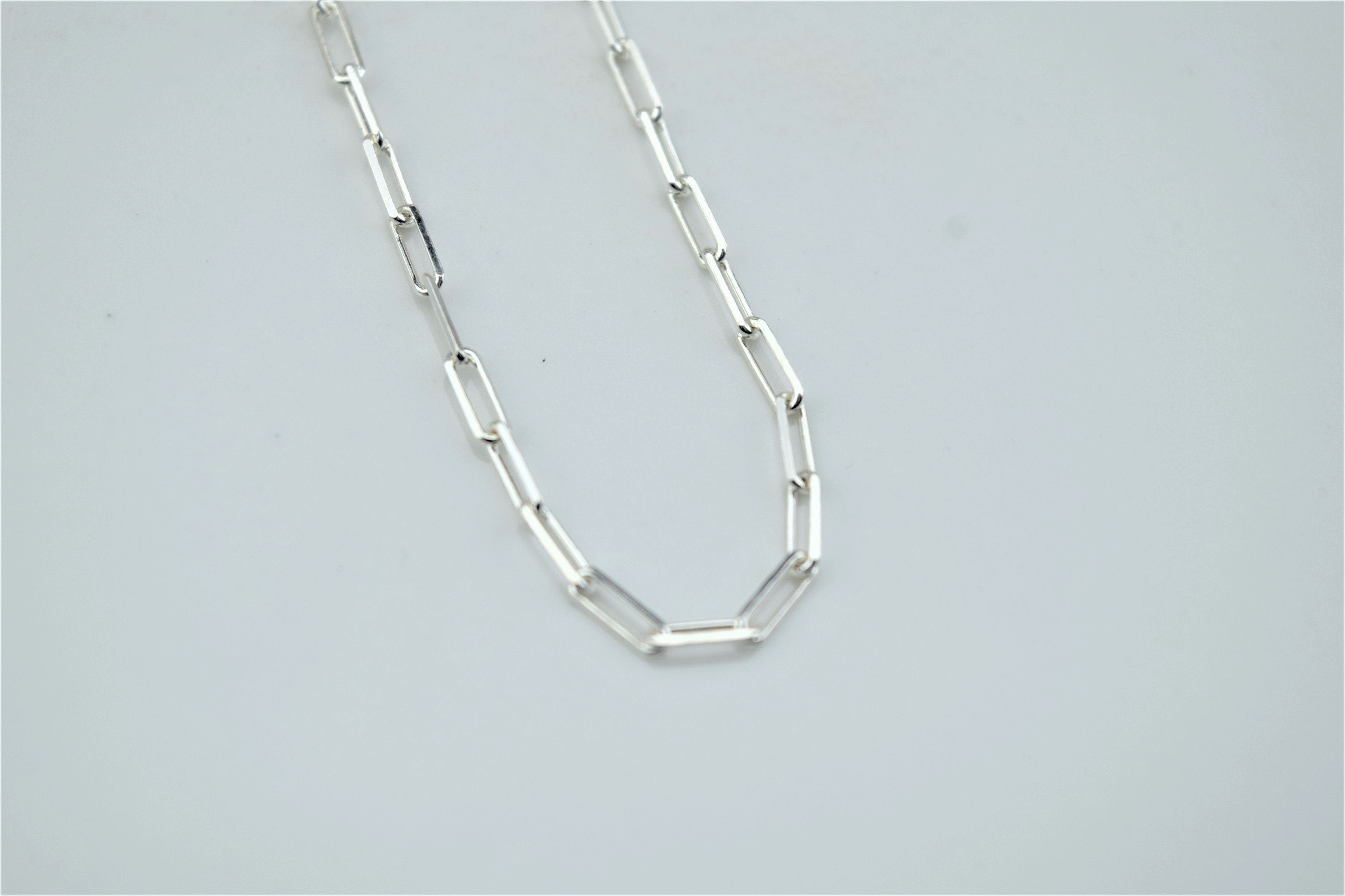 Delicate Gold Choker Necklace, 925 Sterling Silver Link Chain