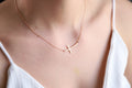 Sterling Silver Cross Necklace, Dainty Minimalist Design For Her