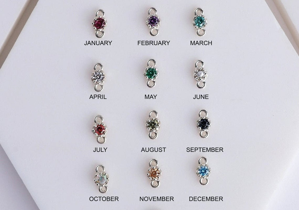 Hummingbird Birthstone Necklace, 925 Sterling Silver Bird Pendant