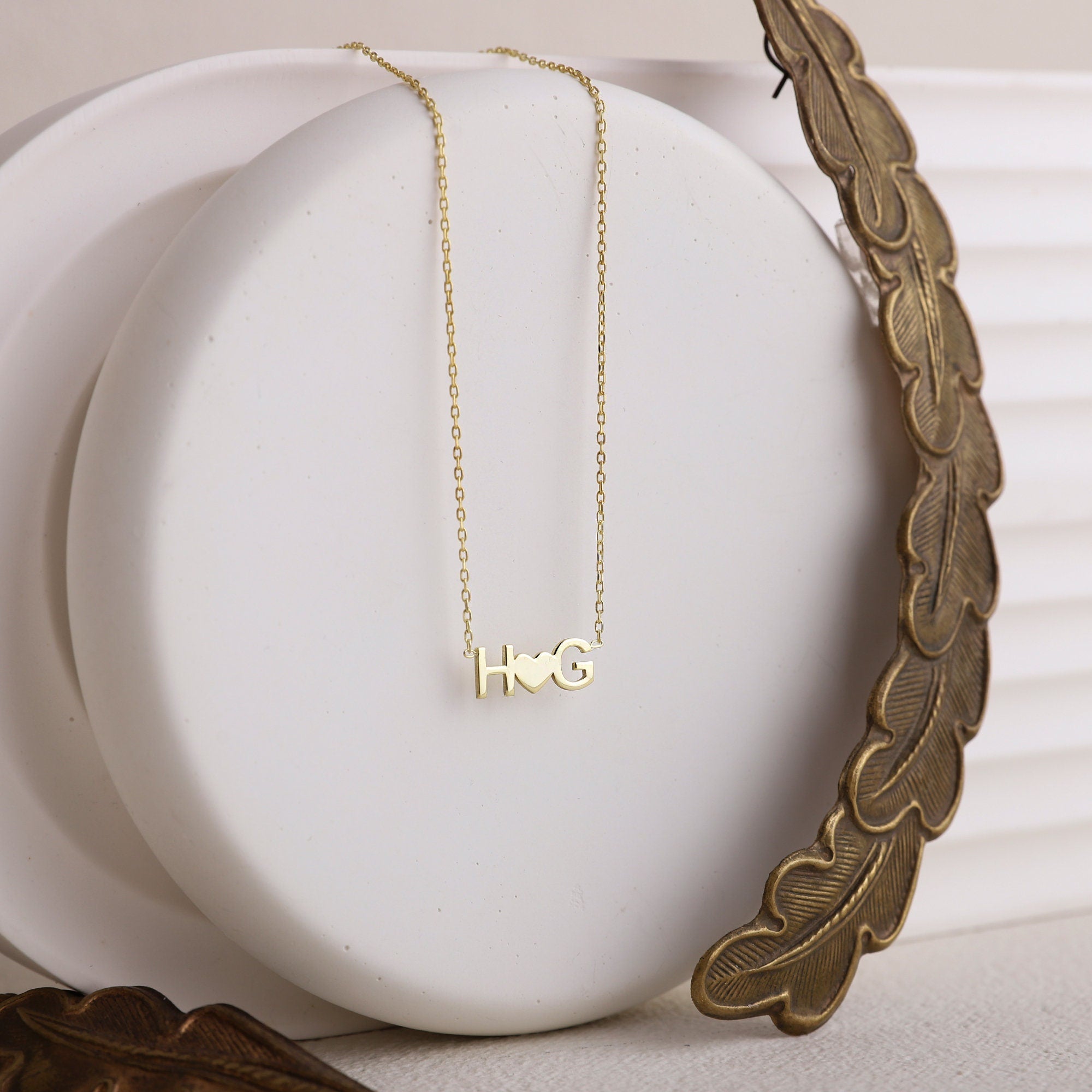 Heart Initial Birthstone Necklace, Sterling Silver Necklace