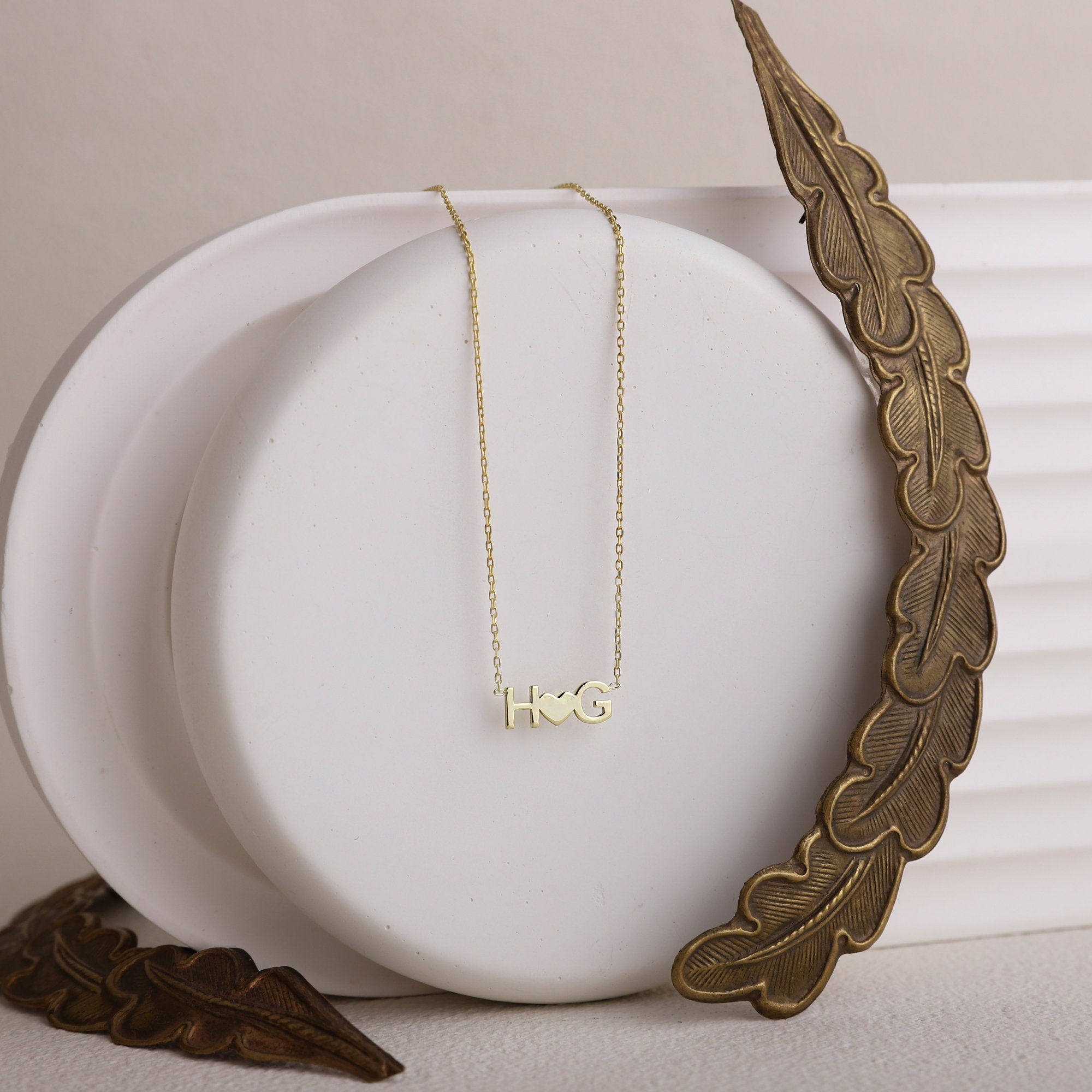 Heart Initial Birthstone Necklace, Sterling Silver Necklace