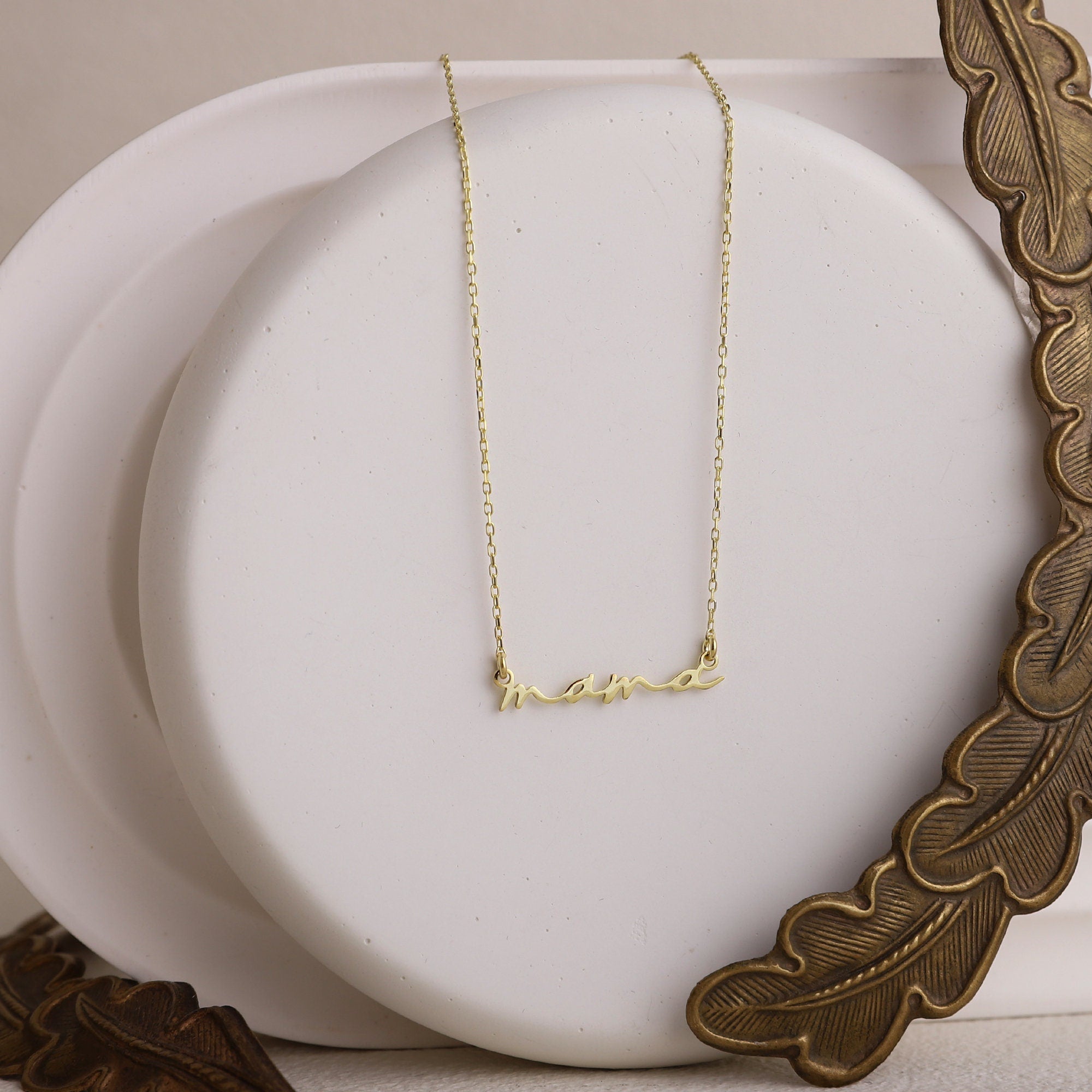 Mama Jewelry Dainty Silver Necklace for New Moms | Perfect Gift for Mother's Day & Birthdays
