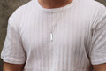Custom Initial Bar Necklace, Sterling Silver Curb Chain For Her
