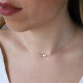 Heart Initial Birthstone Necklace, Sterling Silver Necklace