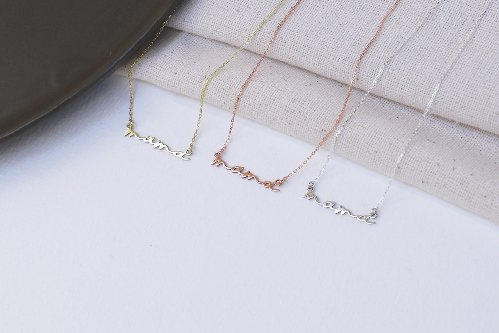 Mama Jewelry Dainty Silver Necklace for New Moms | Perfect Gift for Mother's Day & Birthdays