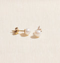 Pearl Stud Earrings, Sterling Silver Freshwater Pearl Earrings