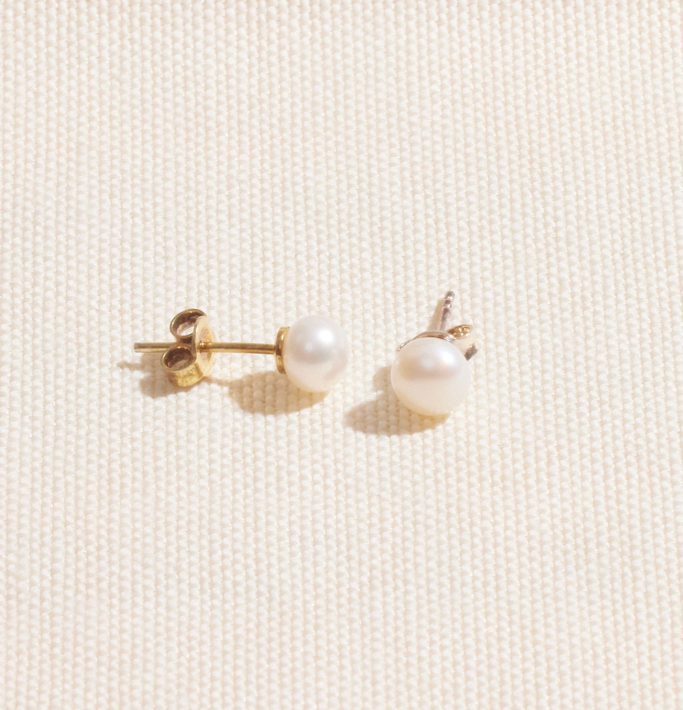 Pearl Stud Earrings, Sterling Silver Freshwater Pearl Earrings