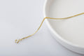 1mm Box Chain Necklace, 925 Sterling Silver Dainty Necklace