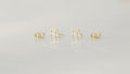 personalized initial earrings, Two Initial Stud Earrings Gift Set