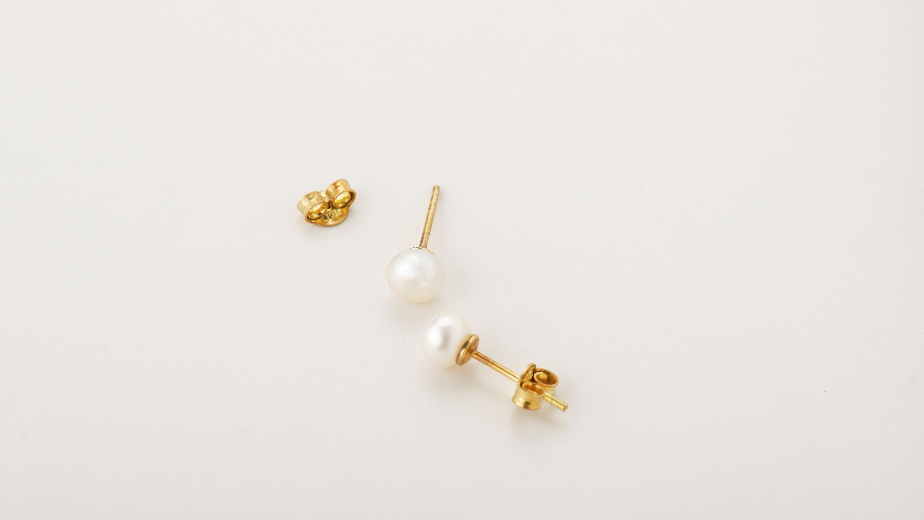 Pearl Stud Earrings, Sterling Silver Freshwater Pearl Earrings