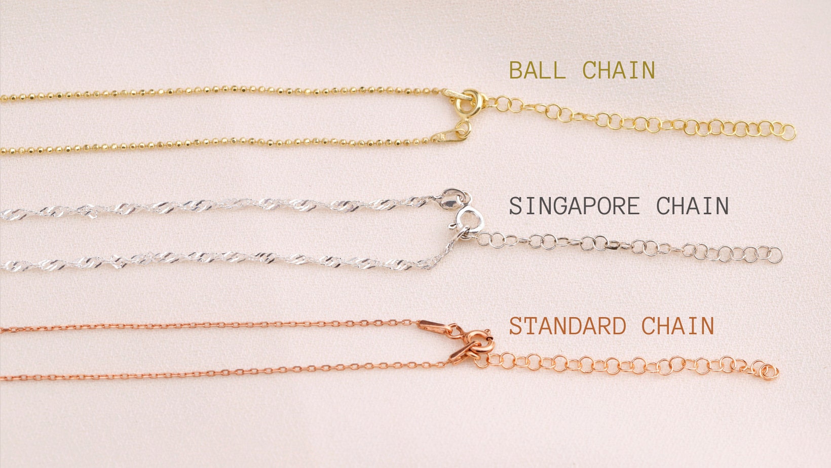 Personalized Initial Necklace, 14K Gold Filled Singapore Ball Chain