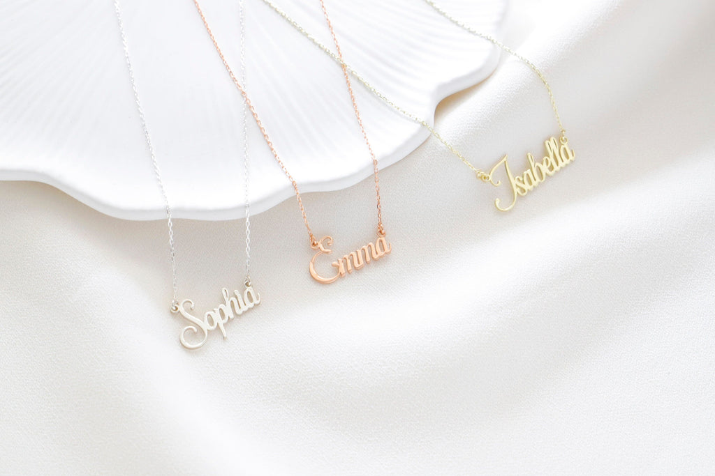 SilverLuxe Custom Name Necklace |Tarnish-Free, Perfect Gift for Her in Silver, Gold and Rose