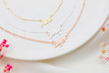 Custom Name Necklace, 14K Gold Filled Figaro Or Pipe Chain