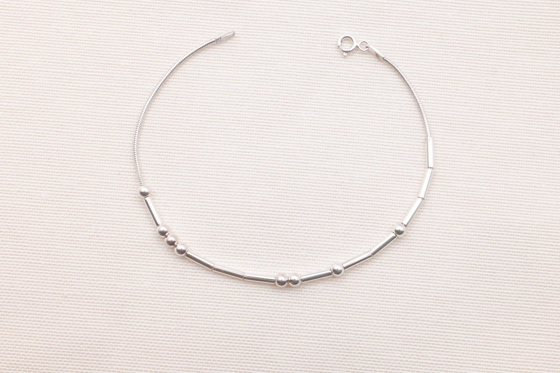 Morse Code Bracelet, Sterling Silver Hidden Message Jewelry