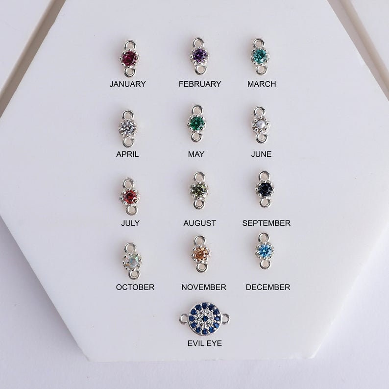 Personalized Butterfly Necklace, Sterling Silver Birthstone Gift