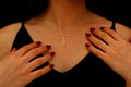 Personalized Cross Name Necklace, Sterling Silver Faith Pendant