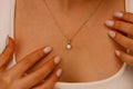 White Opal Charm Necklace, Sterling Silver Pendant