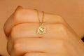 Vine Monogram Necklace, Sterling Silver Personalized Necklace