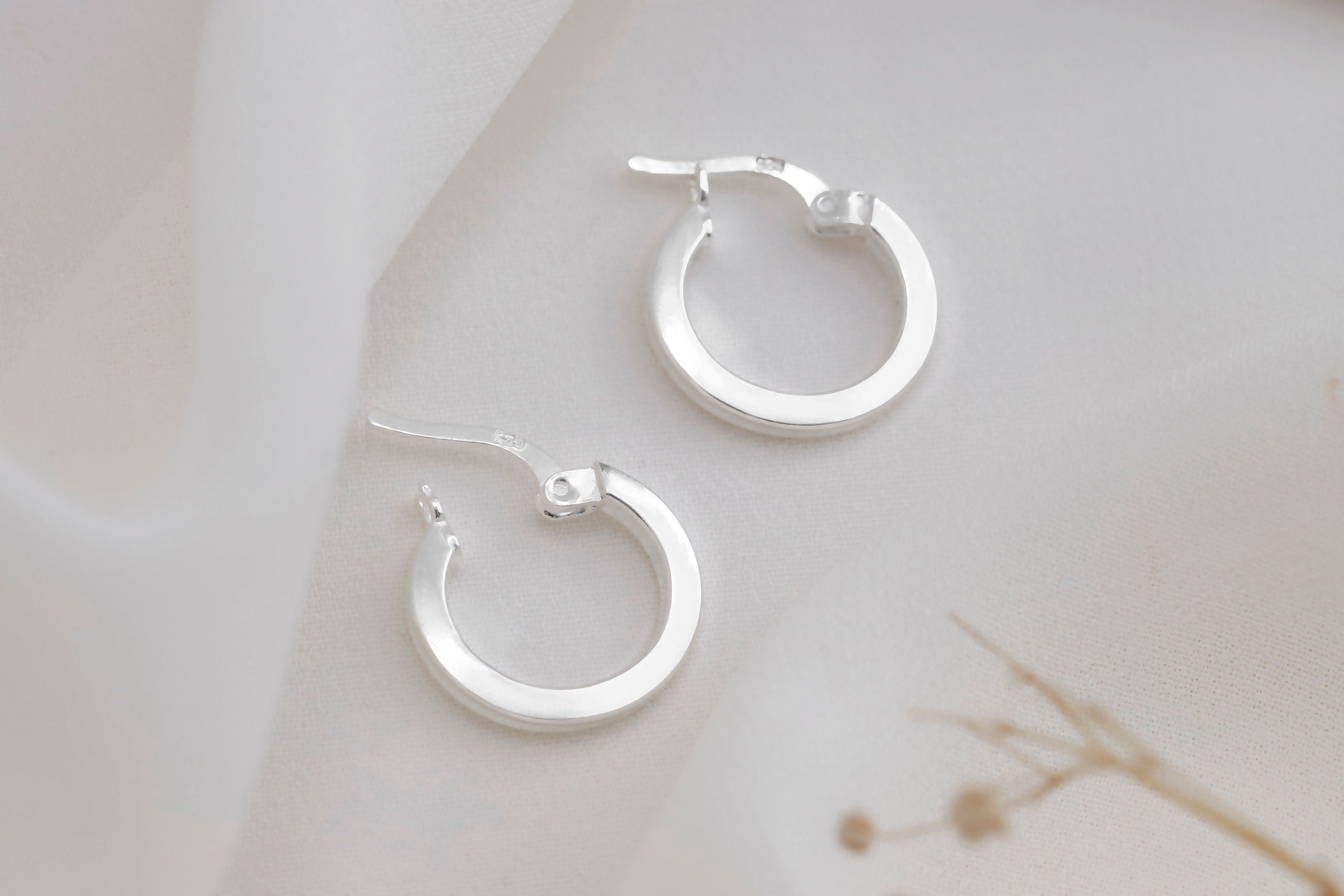 Gold Huggie Hoops Sterling Silver Dainty Small Hoop Earrings