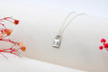 Dainty Padlock Necklace, 925 Sterling Silver Initial Lock Pendant