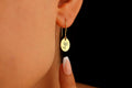 Birth Flower Earrings, Sterling Silver Dainty Dangle Earrings
