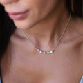 Freshwater Pearl Necklace, Dainty Oval Beads In Sterling Silver