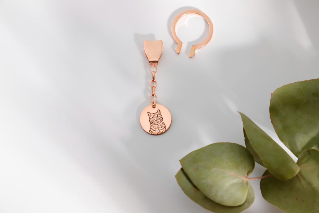 custom cat keychain, 925 Sterling Silver Memorial Gift