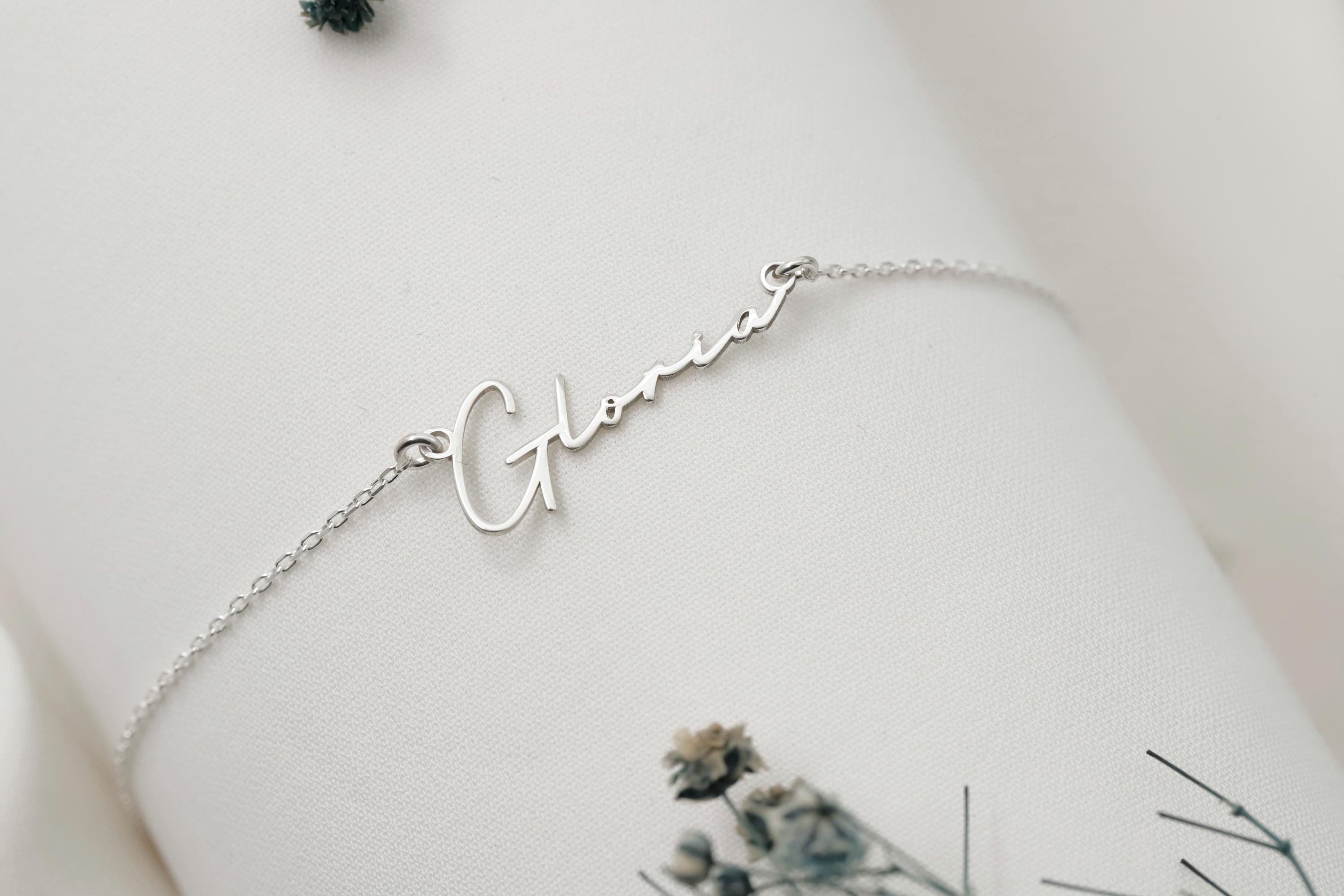 Custom Handwriting Name Necklace, 14K Gold Filled Necklace