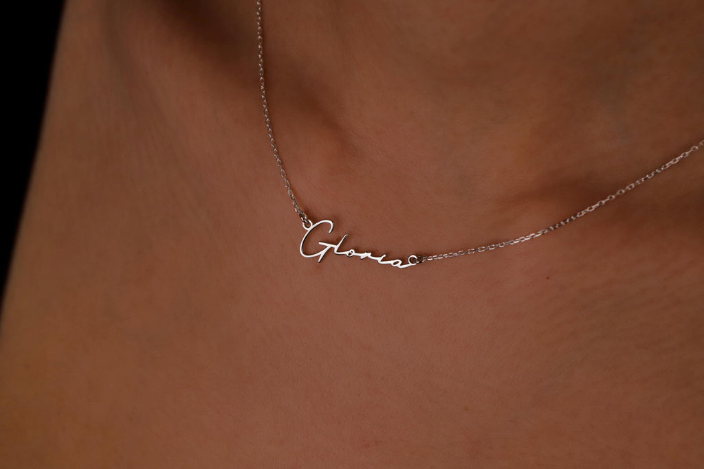 Custom Handwriting Name Necklace, 14K Gold Filled Necklace