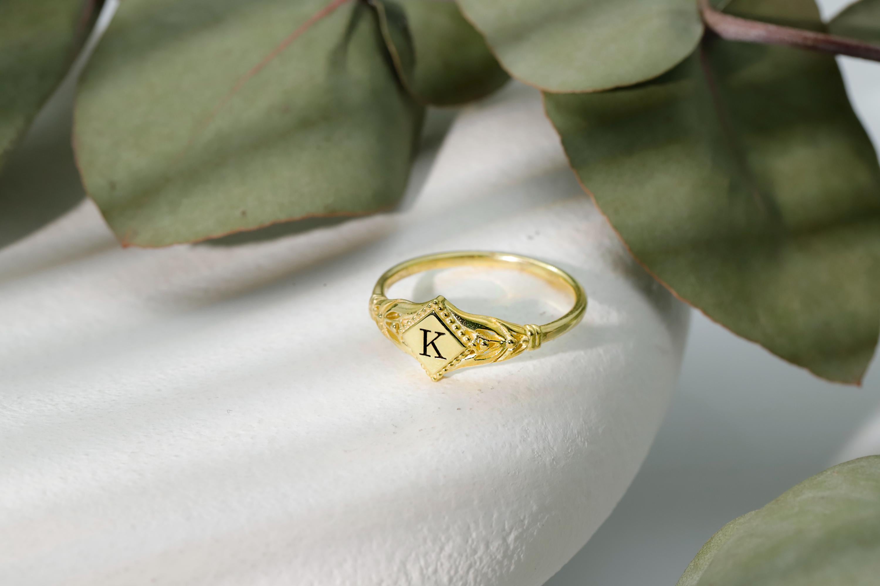 Birth Month Flower Ring 925 Sterling Silver Signet Midi Pinky Ring