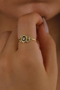 Honey Bee Ring, 925 Sterling Silver Signet Pinky Ring
