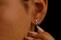 Sterling Silver Ribbon Earrings, Dainty Ribbon Stud Earrings