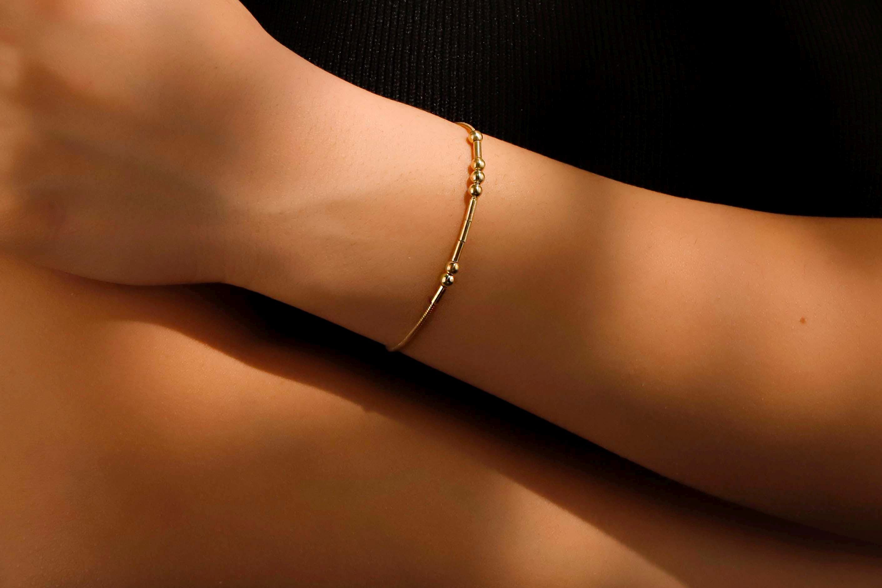 Morse Code Bracelet, Sterling Silver Hidden Message Jewelry