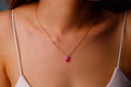 Custom Birthstone Name Necklace, 925 Sterling Silver Necklace