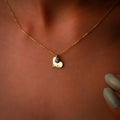 Personalized Birthstone Heart Necklace, Sterling Silver Dainty