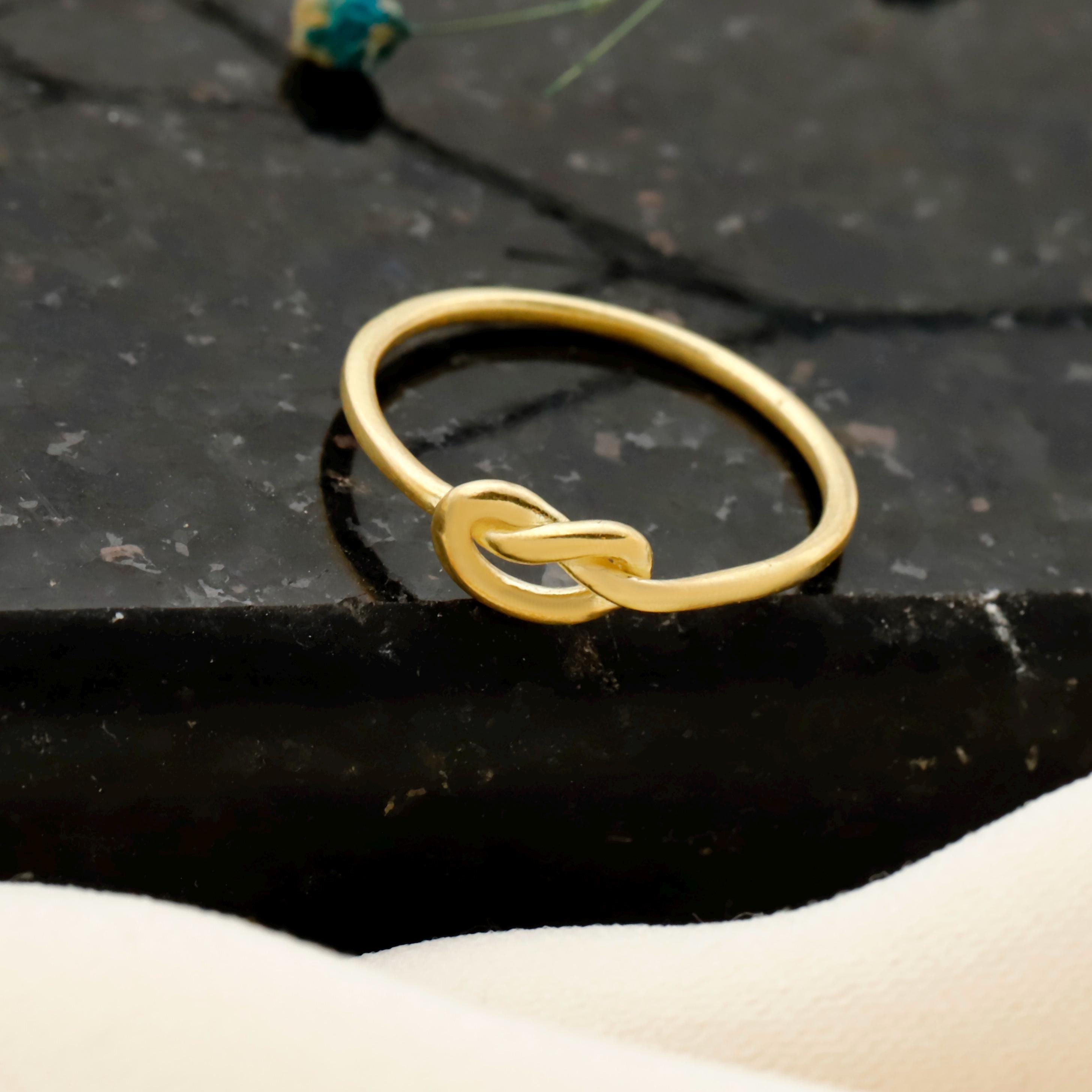 Infinity Knot Promise Ring, 925 Sterling Silver Promise Band Ring