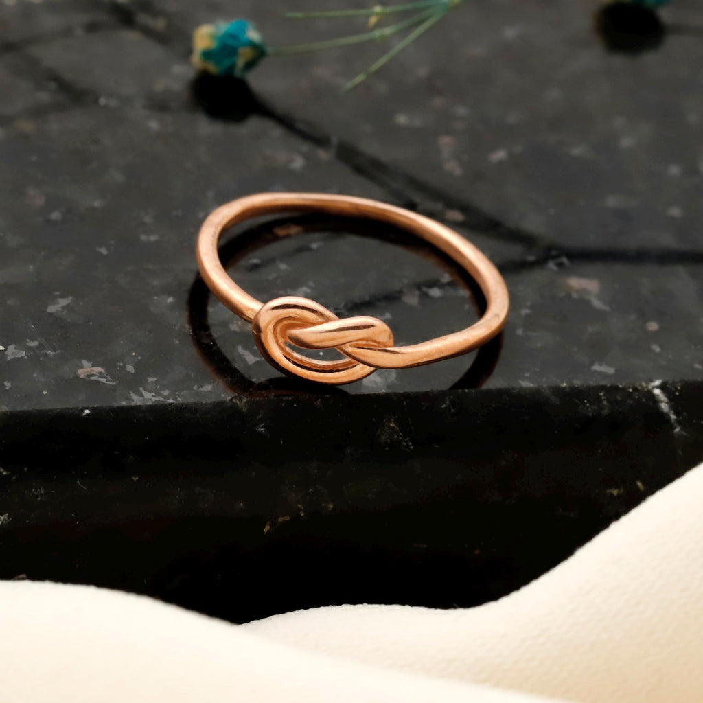 Infinity Knot Promise Ring, 925 Sterling Silver Promise Band Ring