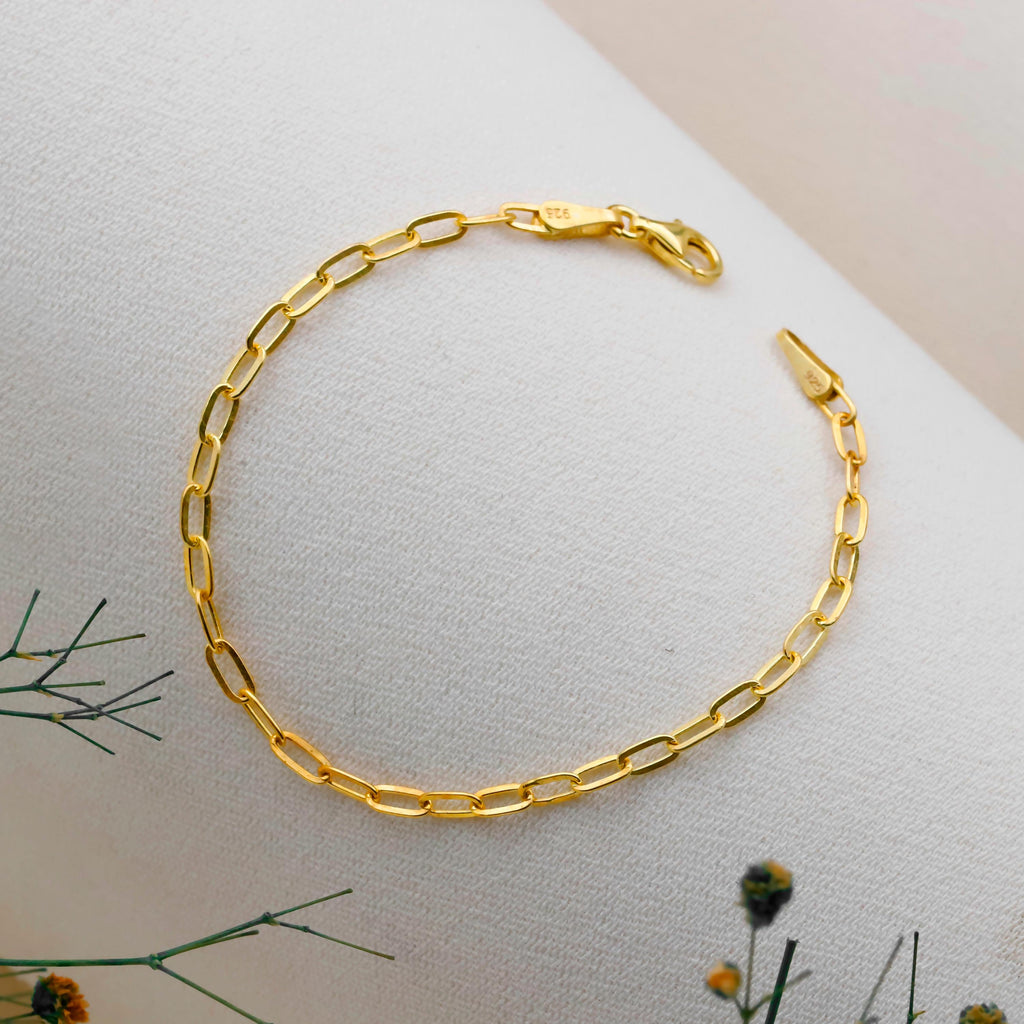925 Sterling Silver Bracelet, Link Chain