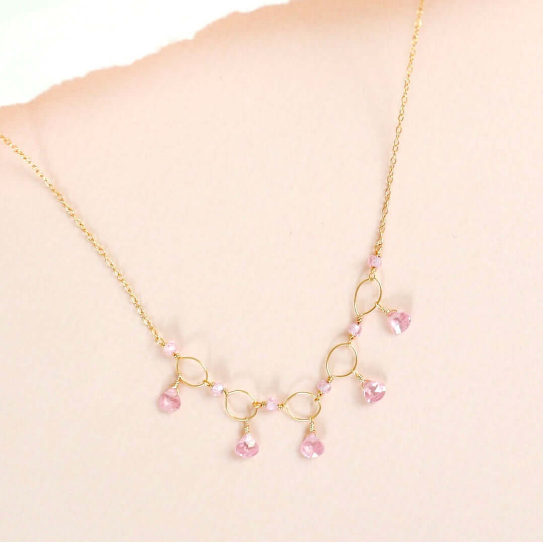 Black Spinel Necklace – Gold Plated Sterling Silver Chain With Mini Pendant