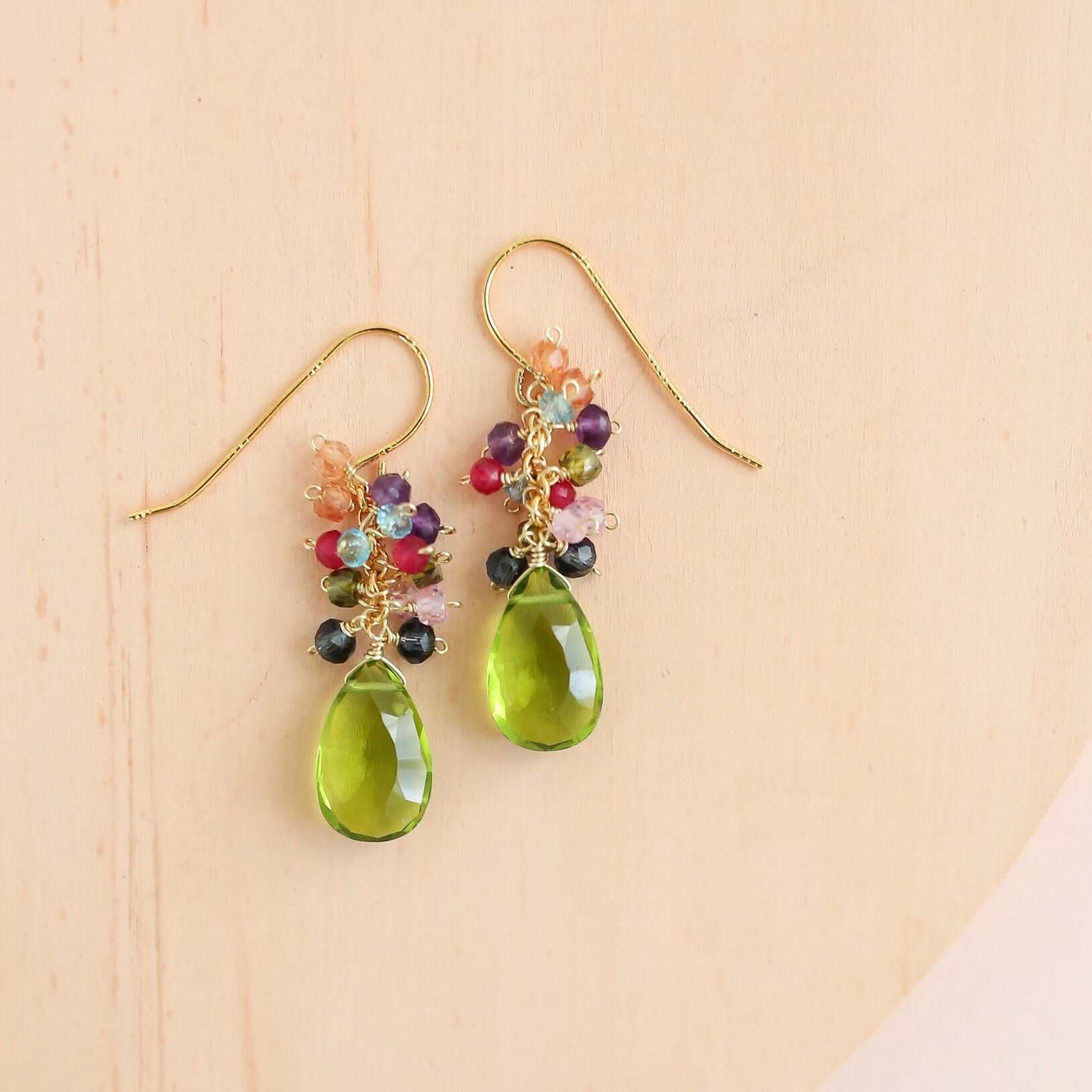 White Chalcedony Earrings – Gold Plated Sterling Silver | Delicate French Hook Design