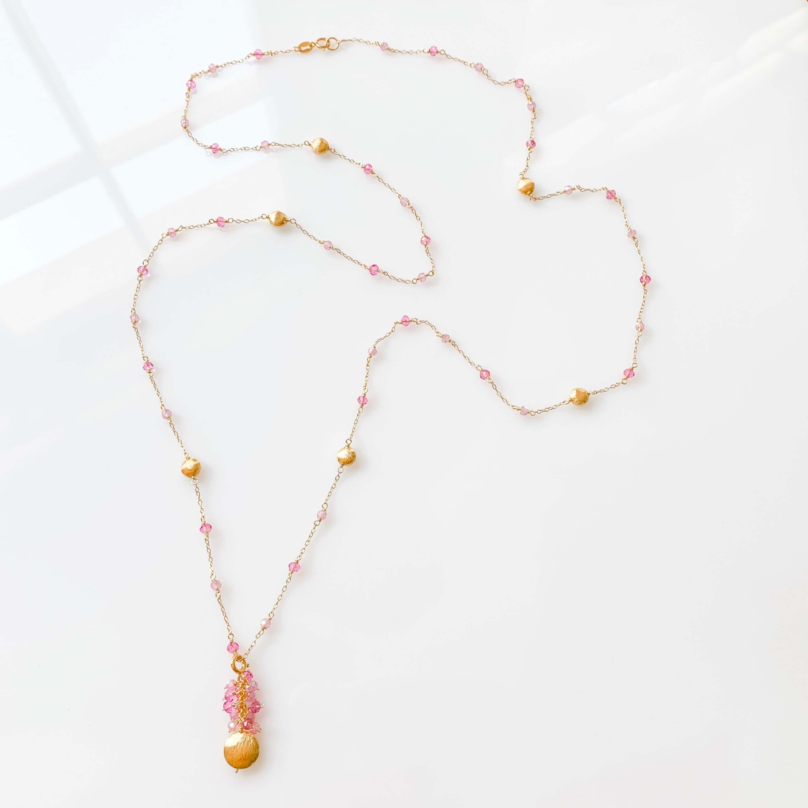 Peridot Gemstone Necklace – Convertible Multiway Necklace Style | 14k Gold Plated Silver Chain