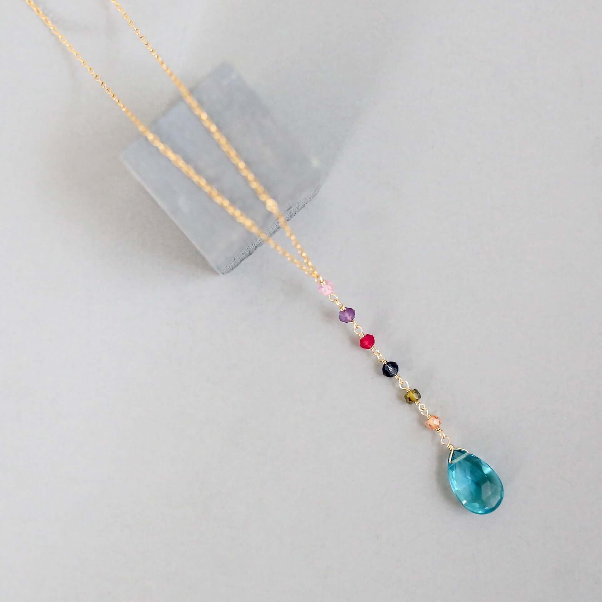 Gemstone Yoga Pendants – Sterling Silver Necklace With 14k Gold Plated Pendant
