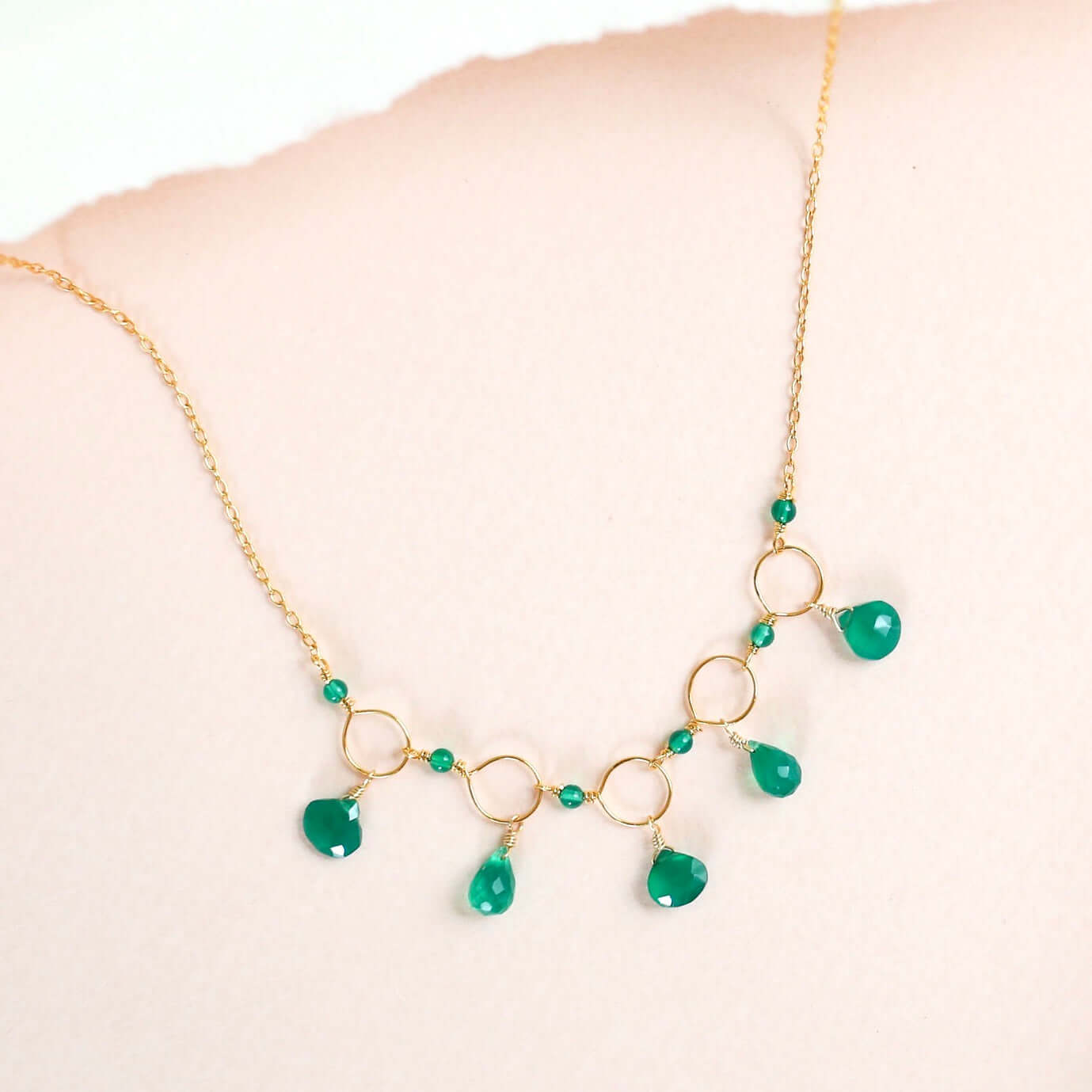 Black Spinel Necklace – Gold Plated Sterling Silver Chain With Mini Pendant