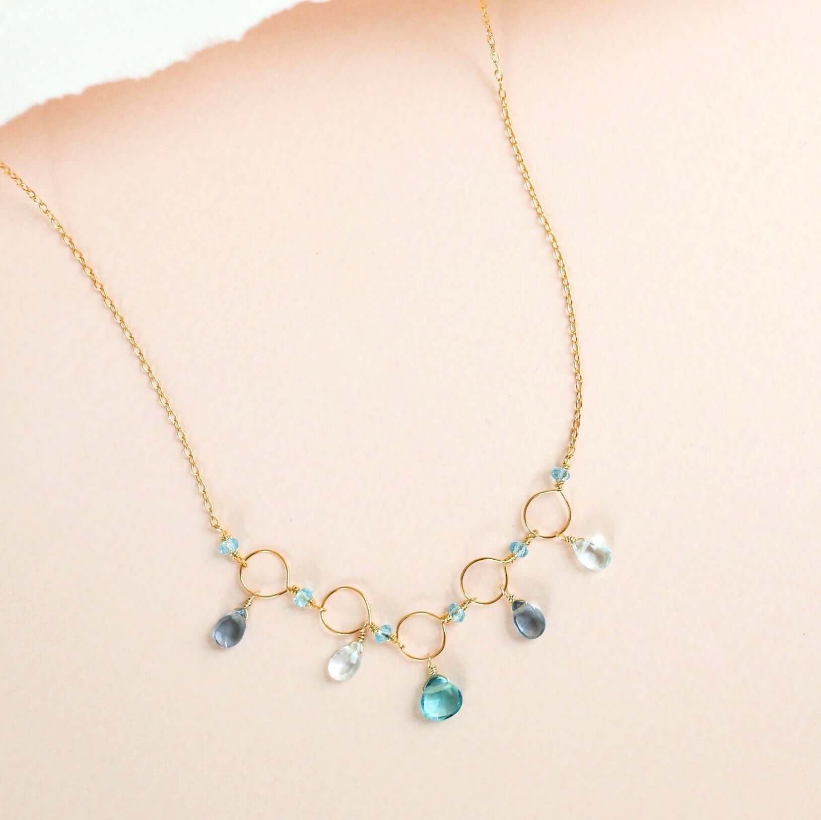 Black Spinel Necklace – Gold Plated Sterling Silver Chain With Mini Pendant