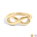 Infinity Ring – Polished Gold PVD Stainless Steel Durable 316L Band - Rings | Sunflower Soul Boutique