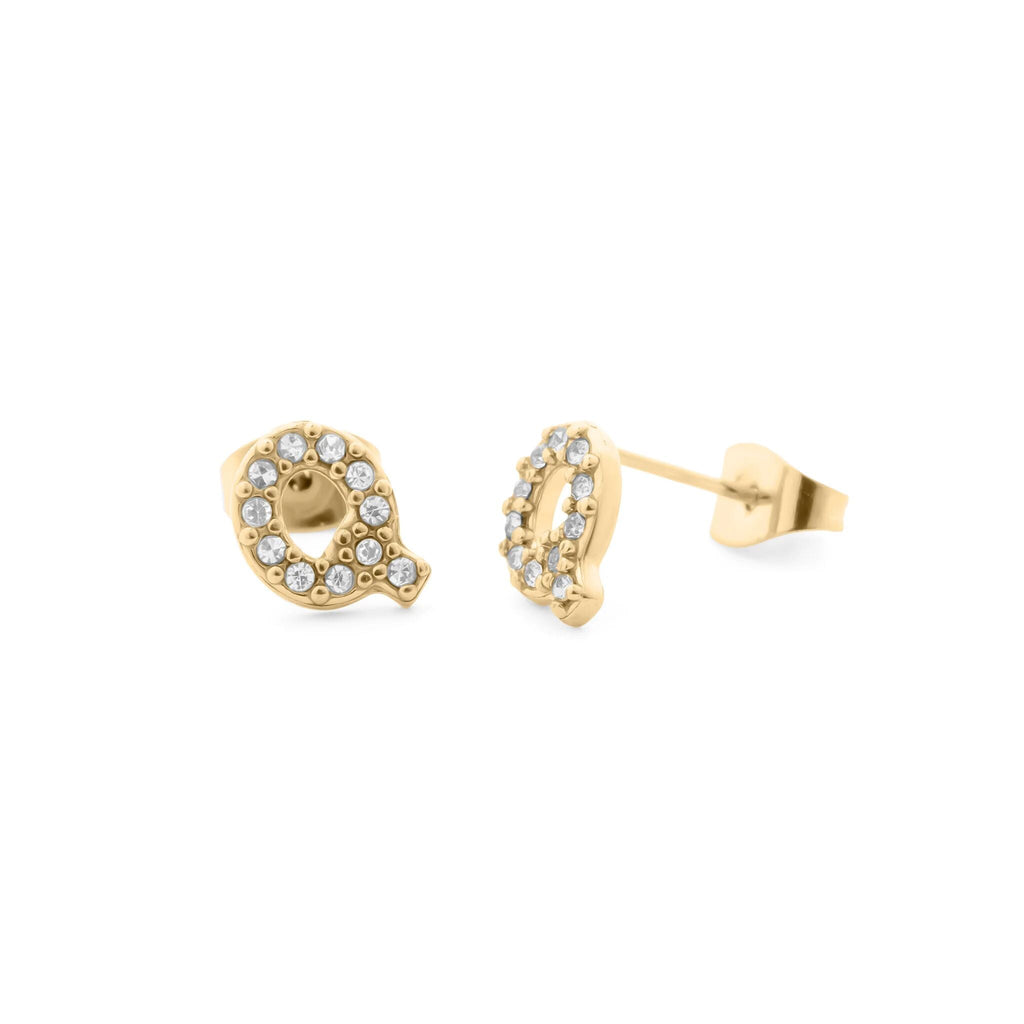 Initial Stud Earrings – Personalized Gold Stud Earrings | Hypoallergenic Stainless Steel - Earring | Sunflower Soul Boutique